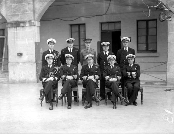 Admiral Ford and his staff, Commander Martin Evans Staff Officer Operations - back row right