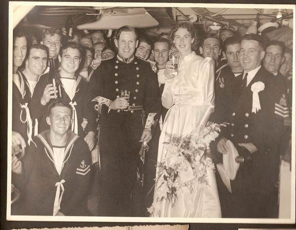 Wedding of Lieutenant Hon David Hotham to Aileen on board Neptune in 1939 - rec eption in Sailors messdeck\n\nDavid Hotham survived the sinking but several of the sailors may have been amongst the casualties. Are any recognised?\n\n Wedding of Lieutenant Hon David Hotham to Aileen on board Neptune in 1939 - rec eption in Sailors messdeck\n\nDavid Hotham survived the sinking but several of the sailors may have been amongst the casualties. Are any recognised?\n\n