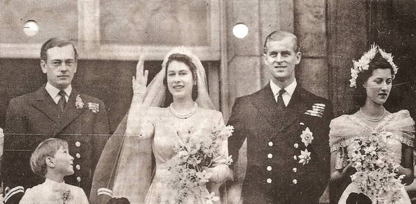 Lieutenant The Marquis of Milford Haven, Royal Navy, with Queen Elizabeth II and Prince Philip