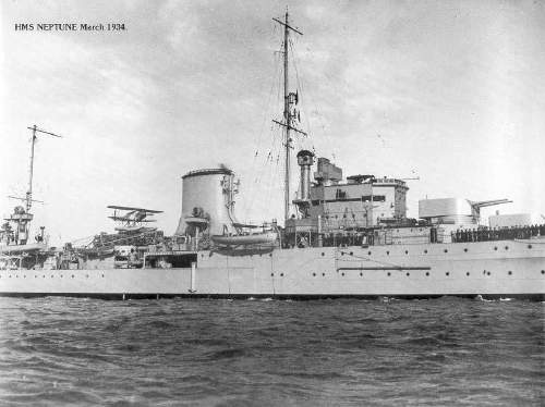 HMS Neptune in March 1934 HMS Neptune in March 1934