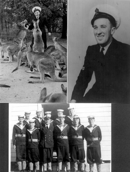 Front row identified as SA John Barstow, Writer Bill Moore, ?, Writer Frank Leyland, SA Bruce McKinnon, Cook William O'Niel\n\n \n Front row identified as SA John Barstow, Writer Bill Moore, ?, Writer Frank Leyland, SA Bruce McKinnon, Cook William O'Niel\n\n \n