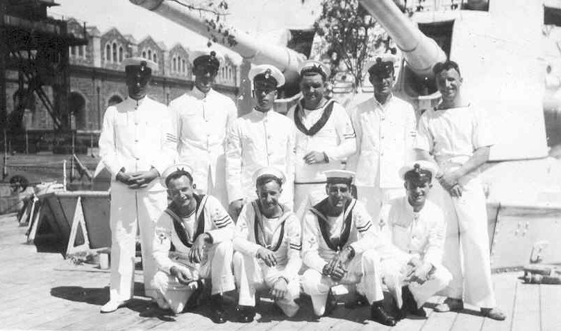 Stoker Emmanuel Newton back left as Messman of the PO Stoker's Mess\n Stoker Emmanuel Newton back left as Messman of the PO Stoker's Mess\n