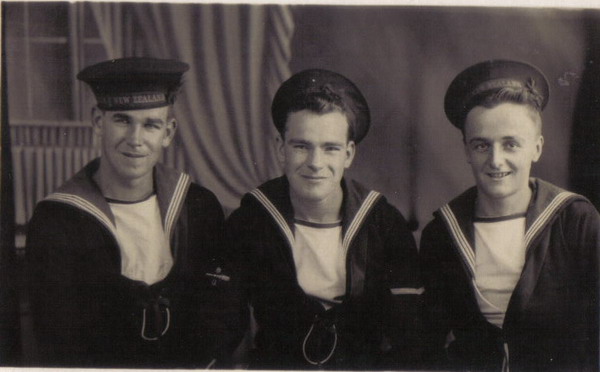 Able Seaman John Ross on right of photo. Who are the other two New Zealanders?\n Able Seaman John Ross on right of photo. Who are the other two New Zealanders?\n