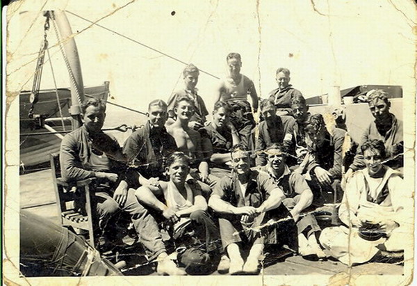 This group photo shows several of the same group of friends in summer '41. It was sent by the son of Able Seaman John Smith (he left Neptune before she sank), who is sitting 2nd from left. Reg Turley is sitting in the front row centre. Stan Kingdon is sitting far left. Ord Seaman John Smith (not to be confused with the other John Smith) is sitting 4th from the left.