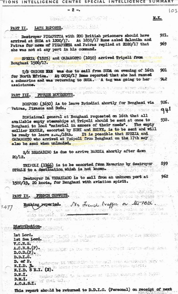 Ultra signal 18 December 1941 (page 2)