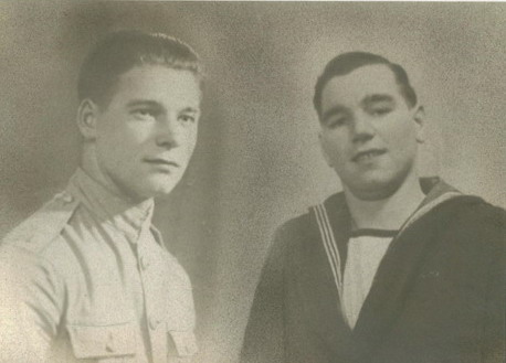 Marine Frank Raby (left) brother John Raby (right)